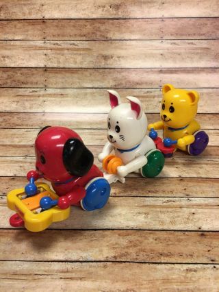 Rare Vintage 1996 Baby Einstein Animal Marching Band Pull - Along Toy By Tomy