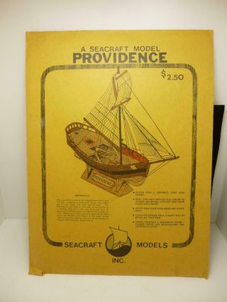 The Providence Paper Cardboard Model Kit - 1976 Seacraft Models Inc.  Rare Vtg