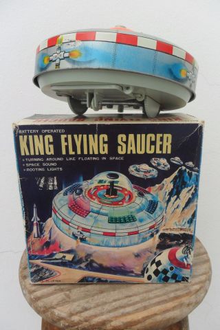 Rare Space Ship King Flying Saucer By Ko Yoshiya Toys Made Japan 1960 