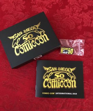 Sdcc Comic Con 50 Box Pin Booklet 2019 Rare
