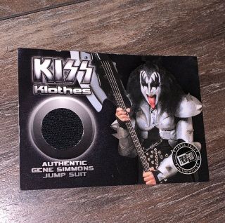 Kiss Klothes - Gene Simmons Jumpsuit Card (2009) Rare