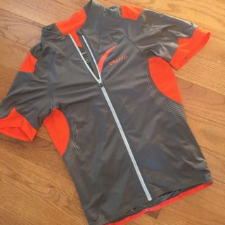 Men’s Rare Craft Elite Zip - Up Cycling Jersey Sz L Gray/orange