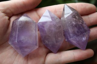 Best Rare Natural Purple Amethyst Quartz Crystal Dt Wand Point 152g
