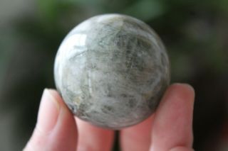 Rare Natural Green Hair Rutilated Crystal Sphere Ball Healing 84g