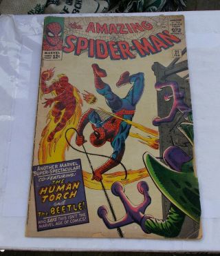 Rare Vintage The Spider Man Comic Book 1961 Spiderman 21 No.  21 Rare Nr