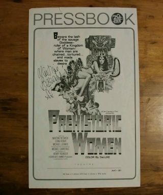 Prehistoric Women U.  S.  Pressbook Rare Hammer Martine Beswick Autograph