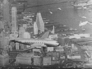 RARE 1930s 16mm FILM FLYING OVER cities of YORK,  PARIS,  CHICAGO MOVIE 4