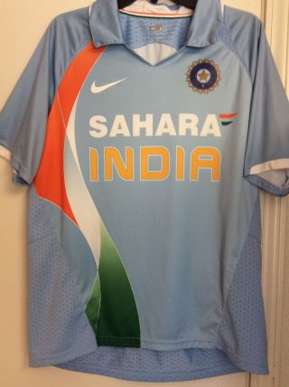 India Nike Cricket Sahara 2011 World Cup Winners Rare Authentic Jersey Size L
