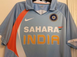 India Nike Cricket Sahara 2011 World Cup Winners Rare Authentic Jersey Size L 7