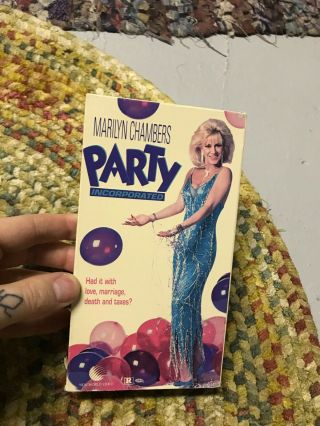 Marilyn Chamber Party Incorporated Sexy Sleaze Big Box Slip Rare Oop Vhs