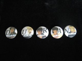 Duran Duran - Group - Set Of 5 Pins - Pin - Badge - Button - 80 
