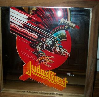 Rare 1982 Judas Priest Screaming For Vengeance Lp Concert Carnival Mirror Glass