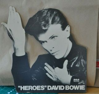 1977 David Bowie Heroes Record Store Hanging Counter Display Rare Promo Rca
