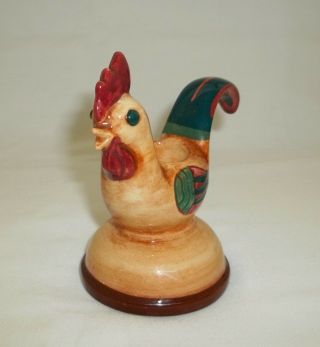 Very Rare Vintage 1950s Pennsbury Pottery Usa Red Rooster Figure Candlestick