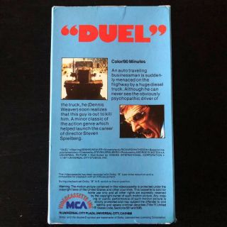 Steven Spielberg “Duel” (Rare 1982) VHS 2