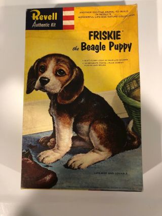 Revell Rare 1958 " Friskie " Beagle Puppy Dog Model Kit H - 1902,  W/box