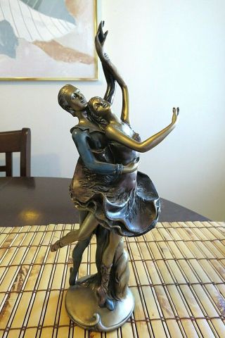 Rare 80s Seymour Mann Ballerina Dancing Couple Man Woman Statue Figurine In Love