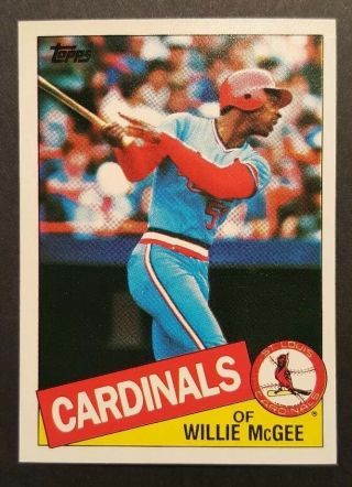 1985 Topps Mini Willie Mcgee Rare Test Set,  Only 100 Produced O - Pee - Chee Back
