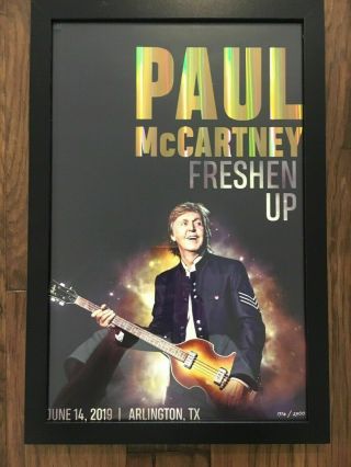 Rare Paul Mccartney Freshen Up 2019 Sound Check Poster Arlington Beatles