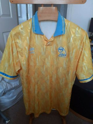 Rare Old Sheffield Wednesday Away 1990 Football Shirt Size Xtr Large