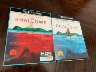 The Shallows 4k Ultra Hd,  Blu - Ray W/ Extremely Rare Oop Lenticular Slipcover