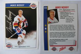 1993 - 94 Zeller Master Series 22 Mike Bossy Auto Rare Autograph
