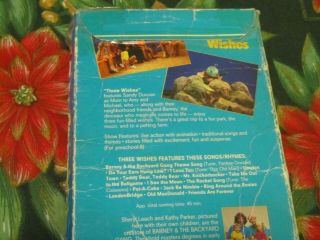 RARE BARNEY VHS THREE WISHES SANDY DUNCAN AS MOM TINA LUCI MICHAEL VG 6