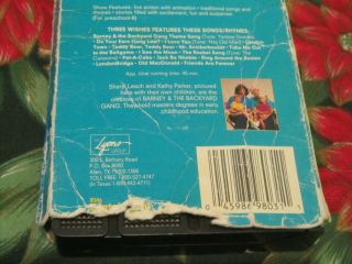 RARE BARNEY VHS THREE WISHES SANDY DUNCAN AS MOM TINA LUCI MICHAEL VG 7