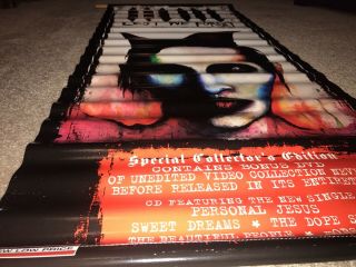 Marilyn Manson RARE Vinyl Banner Poster Vintage Spooky Kids Metal Rock CD DVD 3