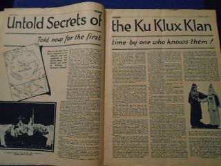 Midnight September 9th 1922 Very Rare Macfadden Ku Klux Klan Article 6