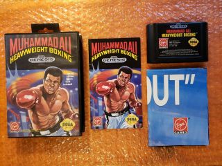 Muhammad Ali Heavyweight Boxing (sega Genesis) Cib,  Rare Poster,  Acclaim Case