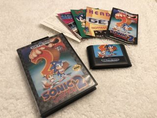 Sega Genesis Sonic The Hedgehog 2 Video Game Case 2 Posters Vintage Rare Retro