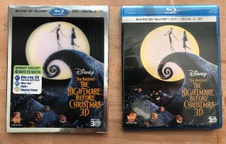 The Nightmare Before Christmas 3d,  Blu - Ray,  W/ Rare Slipcover Disc
