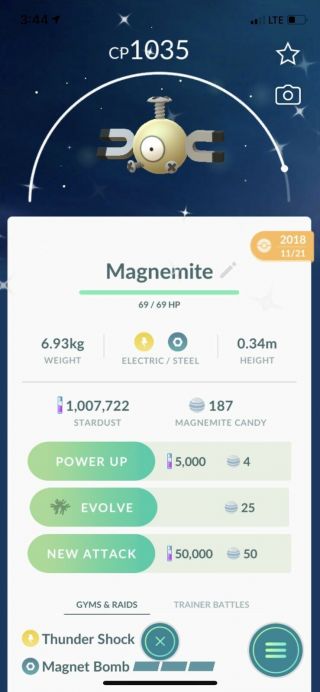 Pokemon Go Shiny Magnemite Rare