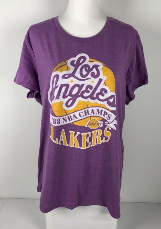 Los Angeles Lakers Womens 2xl Top Shirt 88 Nba Champs Retro Rare