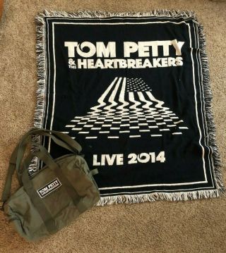 Rare Tom Petty & Heartbreakers Vip 2014 Survival Kit Canvas Bag And Blanket