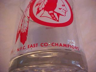RARE 1973 WASHINGTON REDSKINS NFC CHAMPIONS SCHEDULE WHISKEY GLASS FOOTBALL OLD 3