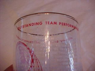 RARE 1973 WASHINGTON REDSKINS NFC CHAMPIONS SCHEDULE WHISKEY GLASS FOOTBALL OLD 4