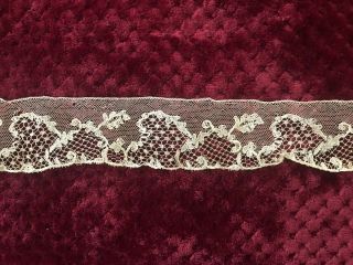 Rare Antique 18th C.  Bobbin Lace Edging - 2 Yards By 2 "