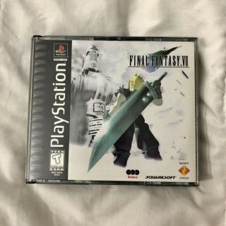 Final Fantasy Vii Sony Playstation 1 Black Label Rare 3 Disc Complete