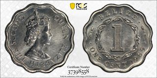 1989 Belize 1c Pcgs Sp66 - Extremely Rare Kings Norton Proof