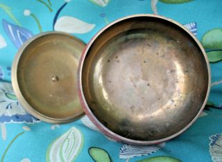 VERY RARE VINTAGE BRASS UNICORN BOWL WITH LID SOLID BRASS 2