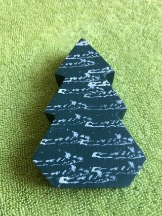 Cats Meow RARE Hand painted CHRISTMAS TREE Double sided.  Black Cat stamp 2