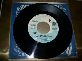Thin Lizzy - The Boys Are Back In Town 45 Vinyl Record (promo) (ex) 1976 Rock Rare