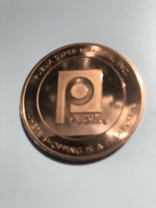 Publix Supermarket Mr.  George Collectible Coin,  Rare Publix Shopping Cart Coin