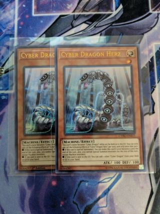 X2 Yu - Gi - Oh Cyber Dragon Herz - Cyho - En015 - Nm Ultra Rare Unlimited/1st