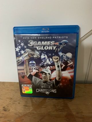 3 Games To Glory Iv 3 Blu - Ray Rare England Patriots Nfl 2014