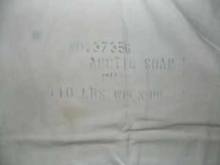 Rare Vintage Arctic Soap Chips 110 lb Bag Sack Textile 100 lb Cloth 2