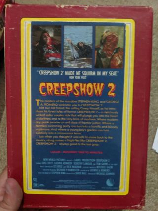 Creepshow 2 - rare horror cult VHS big box cut box Erol ' s Video 4
