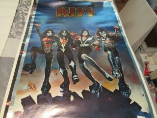 Foil Kiss Poster 1976 Aucoin,  No Title But Destroyer Pic Rare